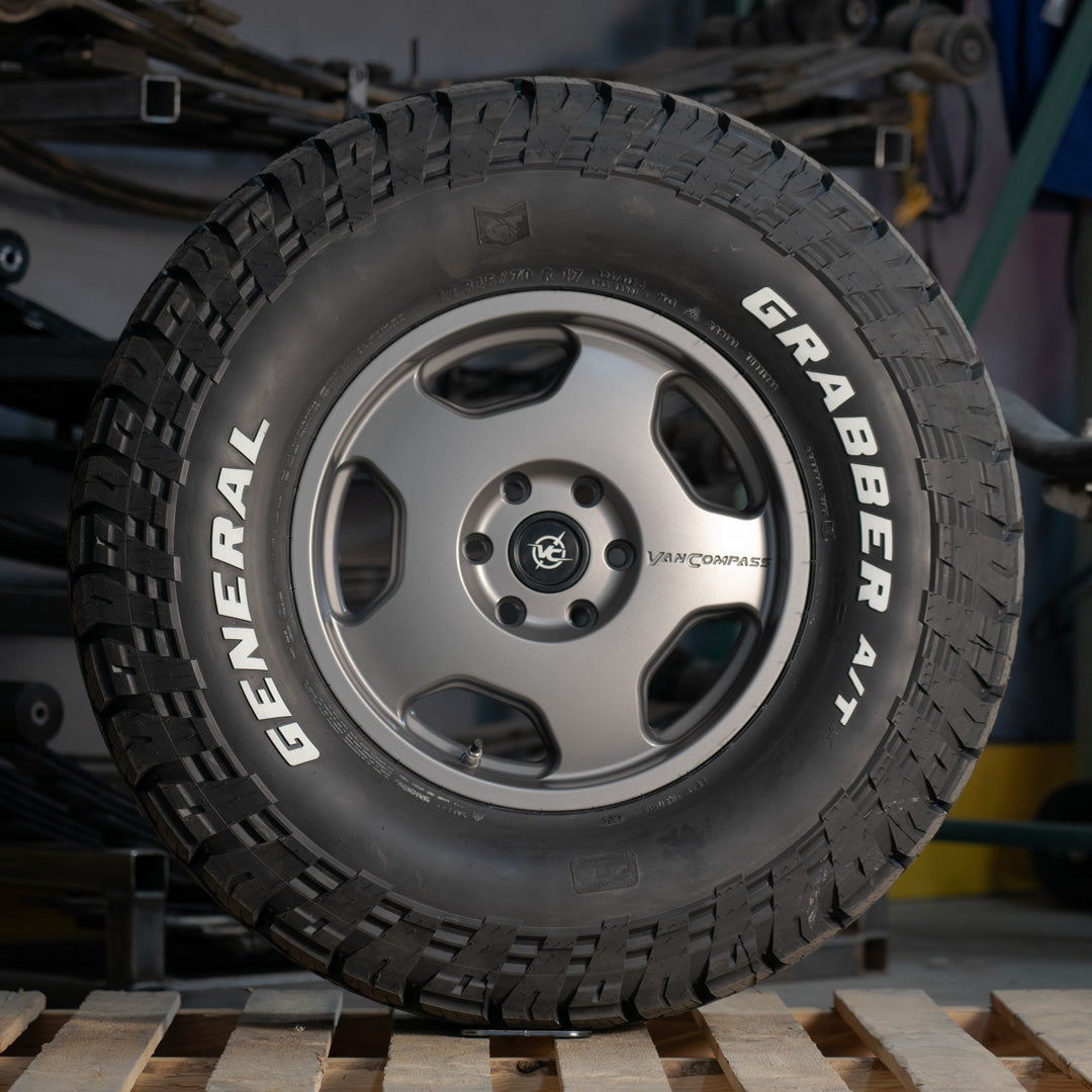 CHUNK - 17x8" WHEEL in SATIN TITANIUM by VAN COMPASS