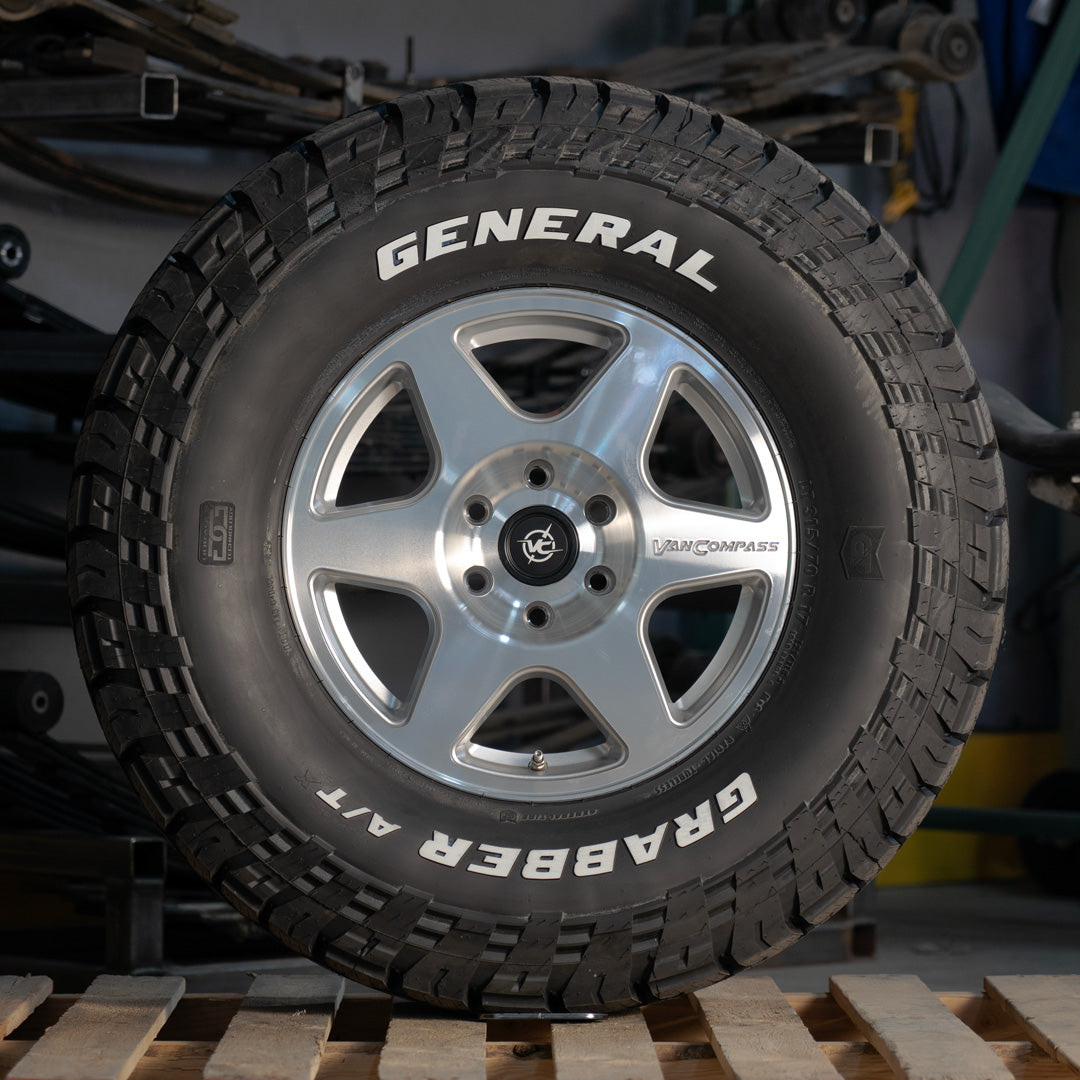 SLICE - 17x8" WHEEL in POLISHED MACHINED by VAN COMPASS