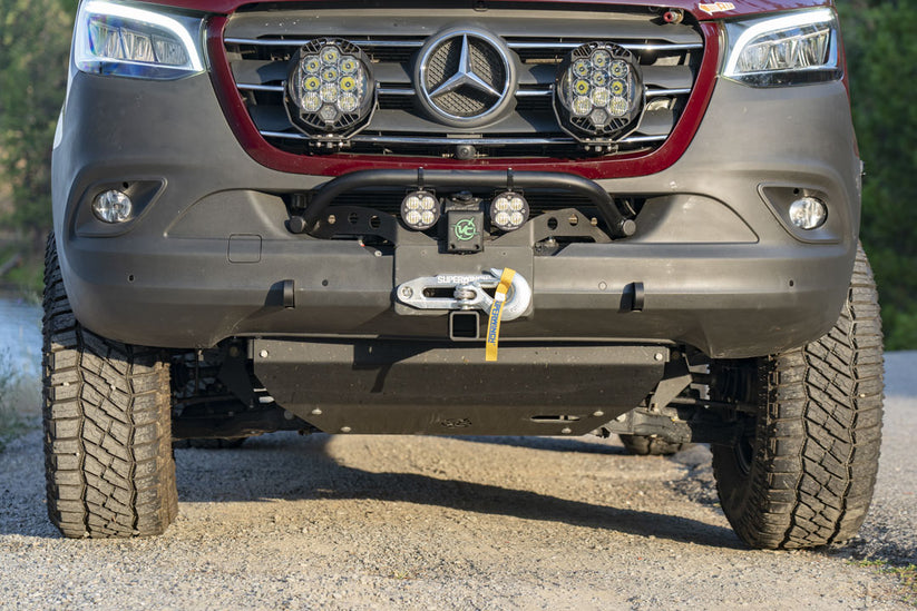 FRONT WINCH MOUNT WITH BULL BAR - SPRINTER (2019-UP) by VAN COMPASS ...