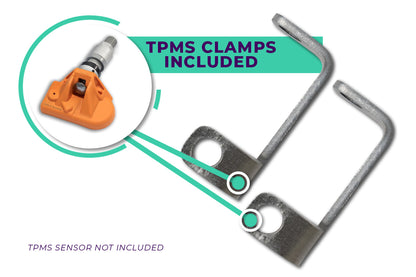 A graphic pointing ti the SUSI TPMS Sensor Clips included with the SUSI Adapter (TPMS Sensors not included)