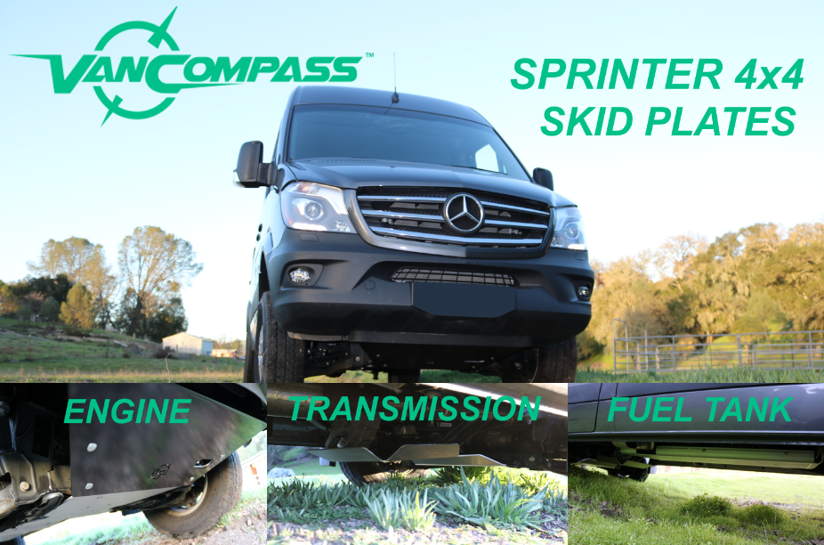 COMPLETE SKID PLATE SYSTEM - SPRINTER 4X4 (2015-2022 2500 OR 3500) by VAN COMPASS